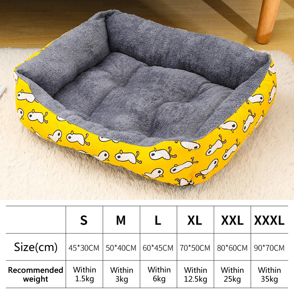 Large Warm Dog & Cat Bed with Thick Breathable Mat