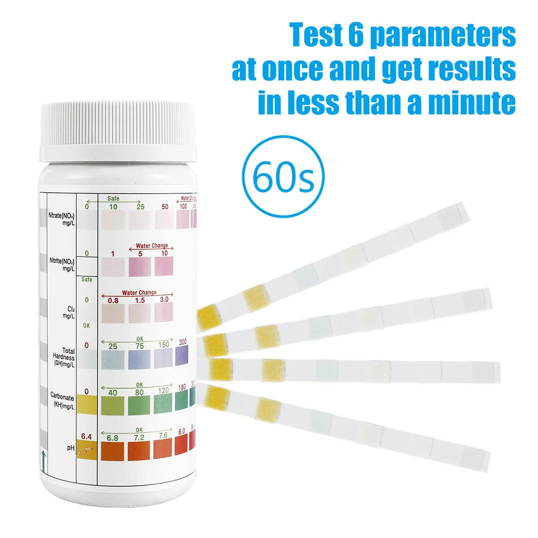 5-17 in 1 Aquarium Test Strips Water Quality Test Strip Fish Tank Nitrate pH Hardness Test Strips Freshwater Saltwater Water Spa