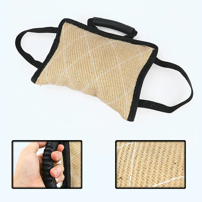 2- Handle Dog Bite Training Tug Pillow