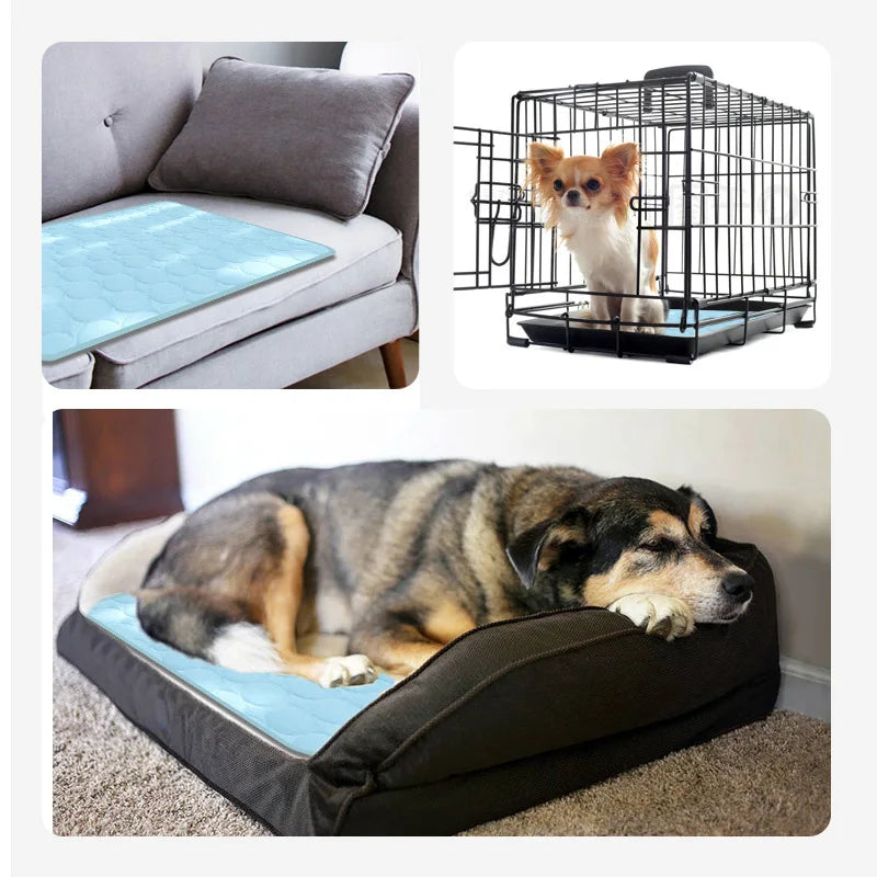 Cooling Pet Bed Mat – XL Washable Summer Pad for Dogs & Cats