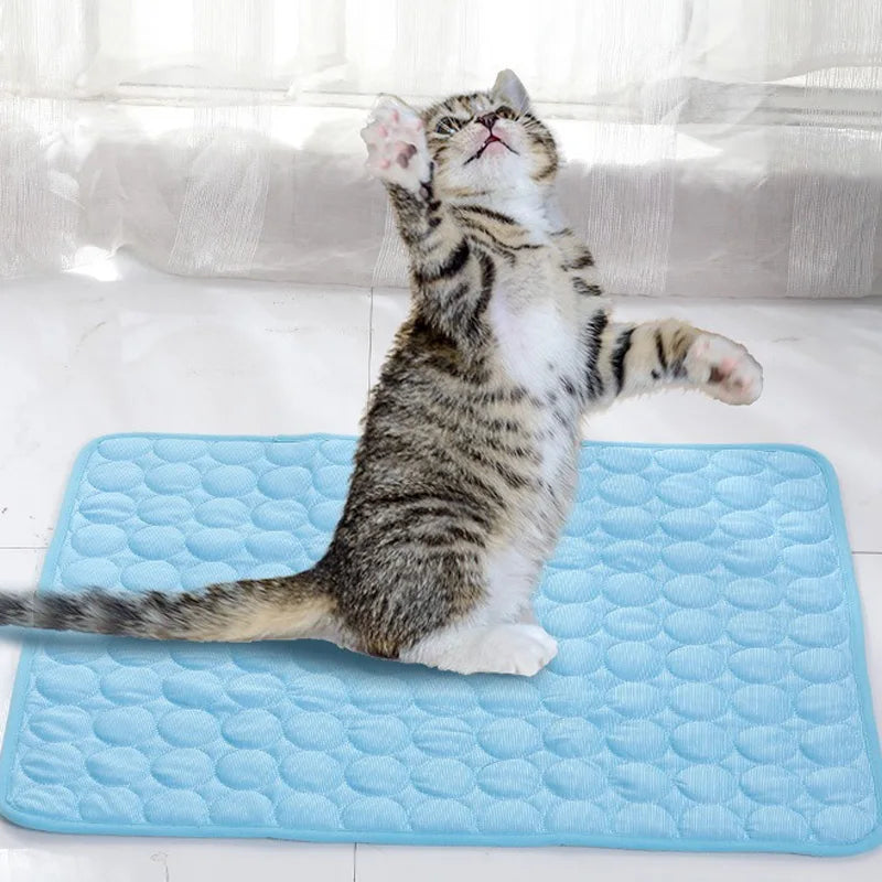Cooling Pet Bed Mat – XL Washable Summer Pad for Dogs & Cats