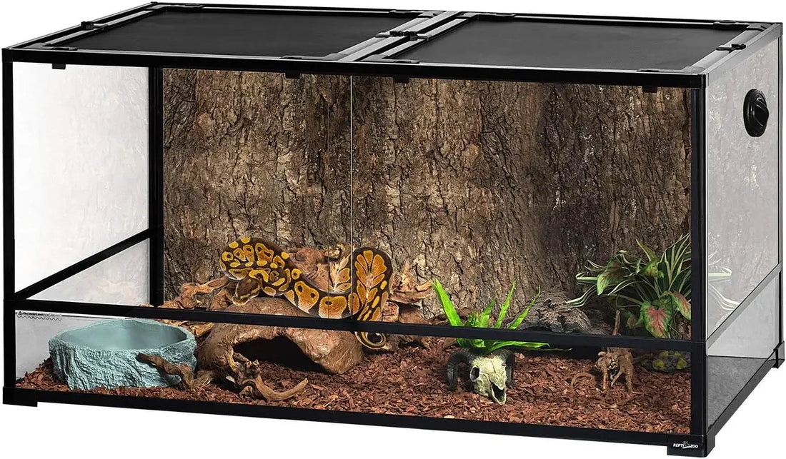 120 Gallon Large Reptile Terrarium with Sliding Door