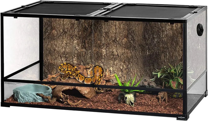 120 Gallon Large Reptile Terrarium with Sliding Door