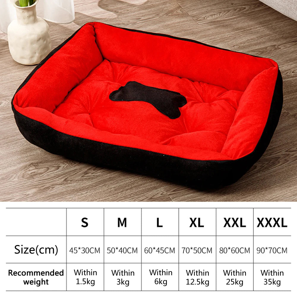 Large Warm Dog & Cat Bed with Thick Breathable Mat