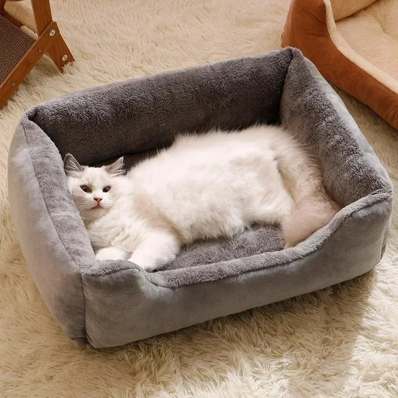 Cozy Cat & Dog Bed Cushion with Basket Design
