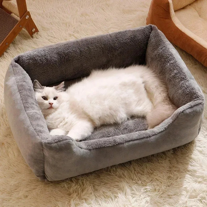 Cozy Cat & Dog Bed Cushion with Basket Design