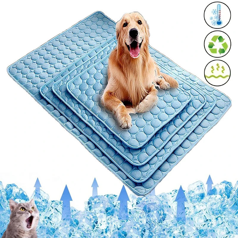 Cooling Pet Bed Mat – XL Washable Summer Pad for Dogs & Cats