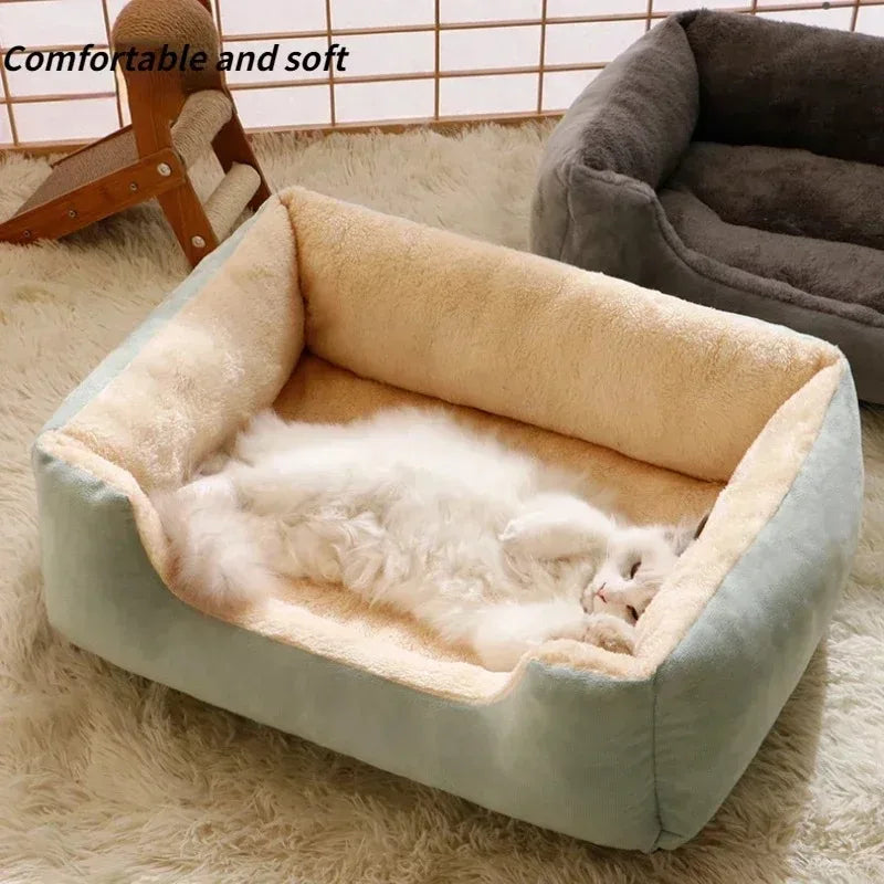 Cozy Cat & Dog Bed Cushion with Basket Design