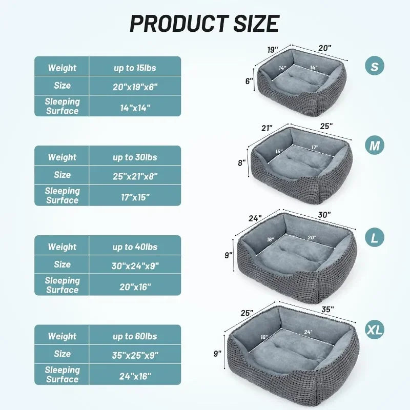 Orthopedic Washable Dog & Cat Bed - Rectangle