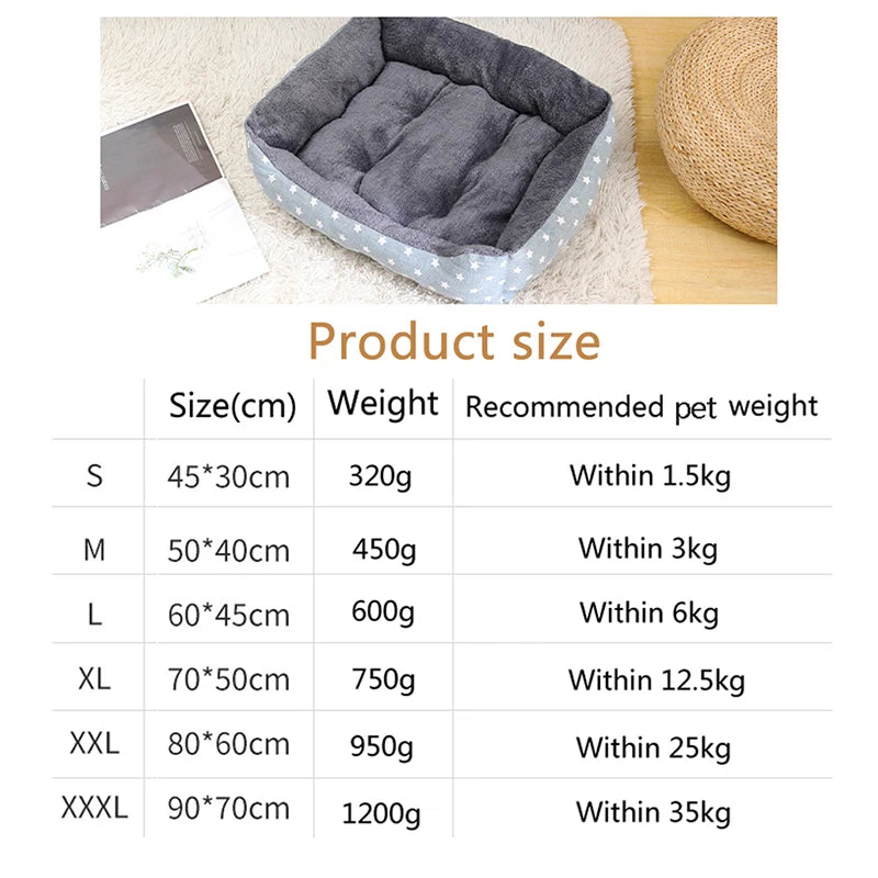 Large Warm Dog & Cat Bed with Thick Breathable Mat
