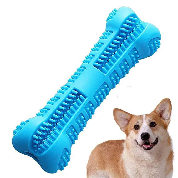 360° Soft Rubber Dog Toothbrush Chew Toy – for Small Dogs