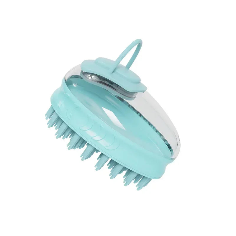 Dog Bath Massage Silicone Brush with Soap Dispenser