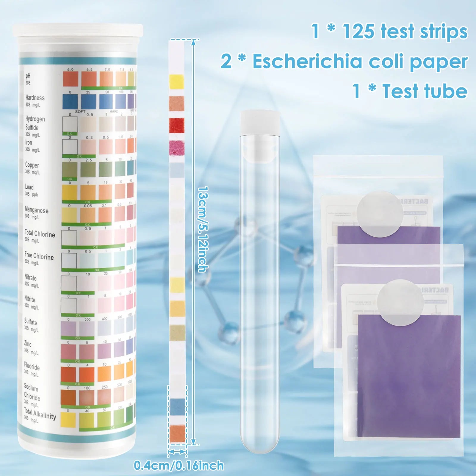 5-17 in 1 Aquarium Test Strips Water Quality Test Strip Fish Tank Nitrate pH Hardness Test Strips Freshwater Saltwater Water Spa