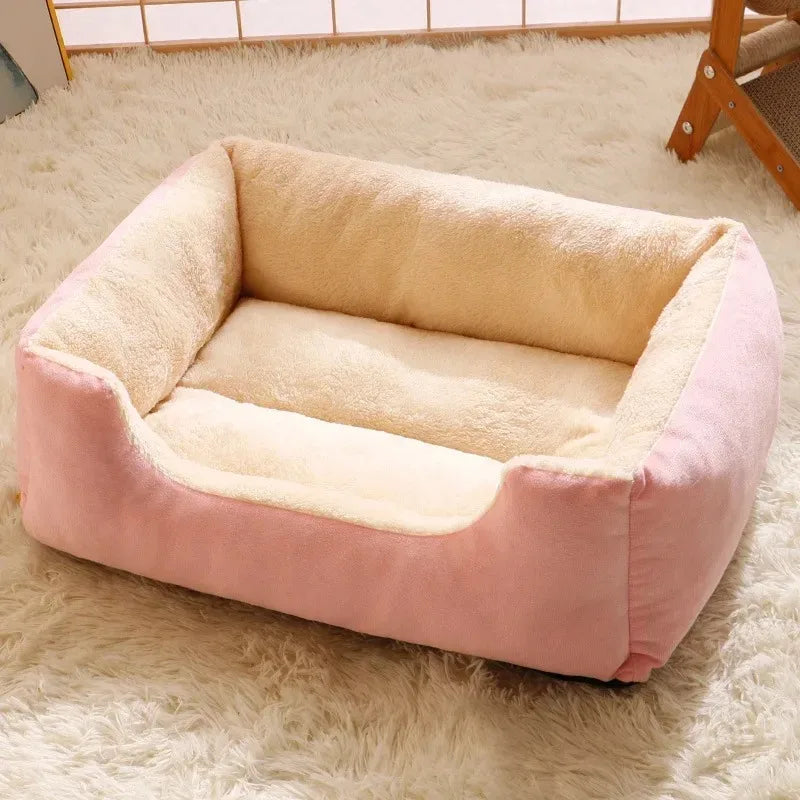 Cozy Cat & Dog Bed Cushion with Basket Design