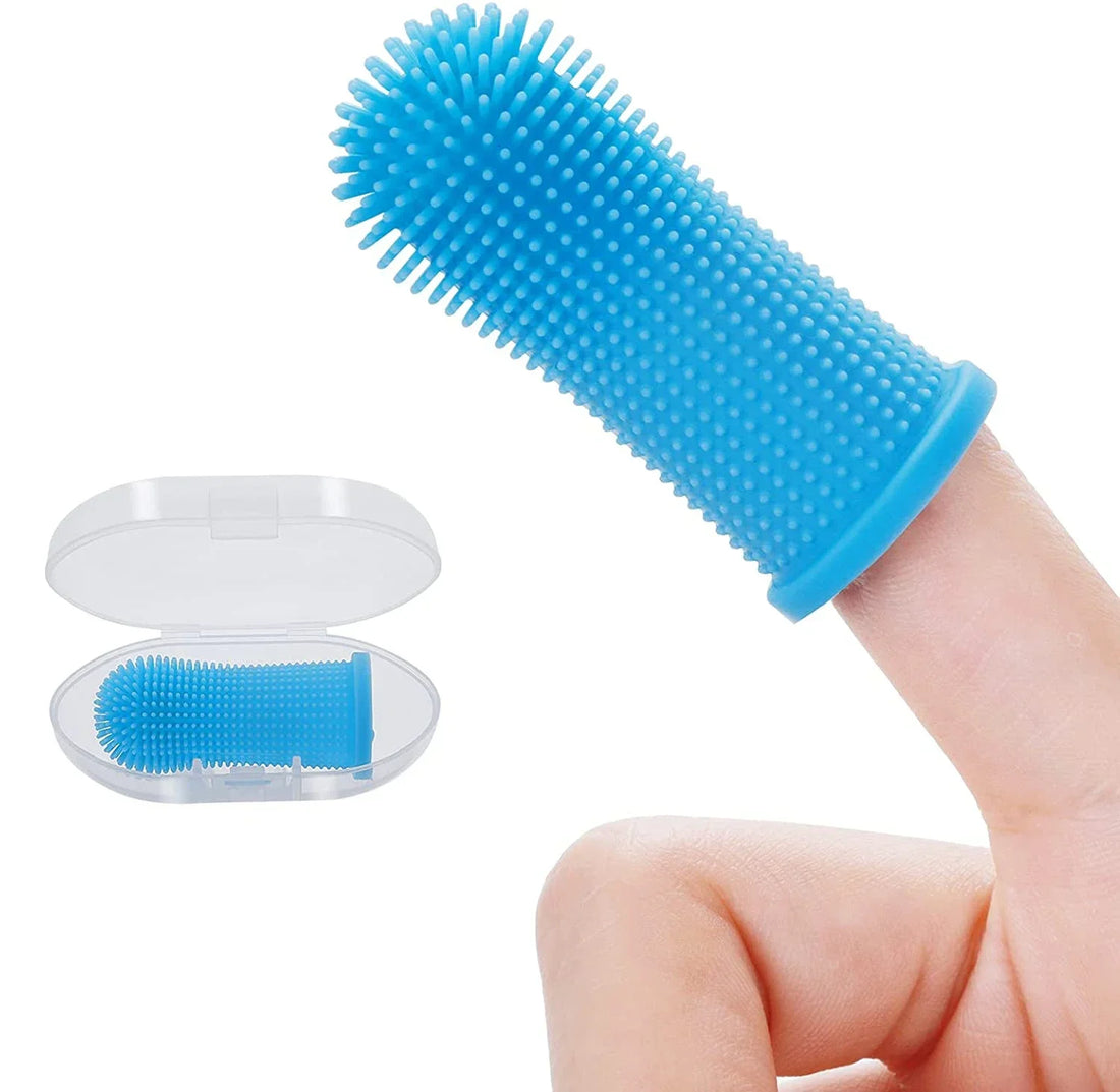 1PC Silicone Pet Finger Toothbrush – Soft & Safe for Dogs and Cats