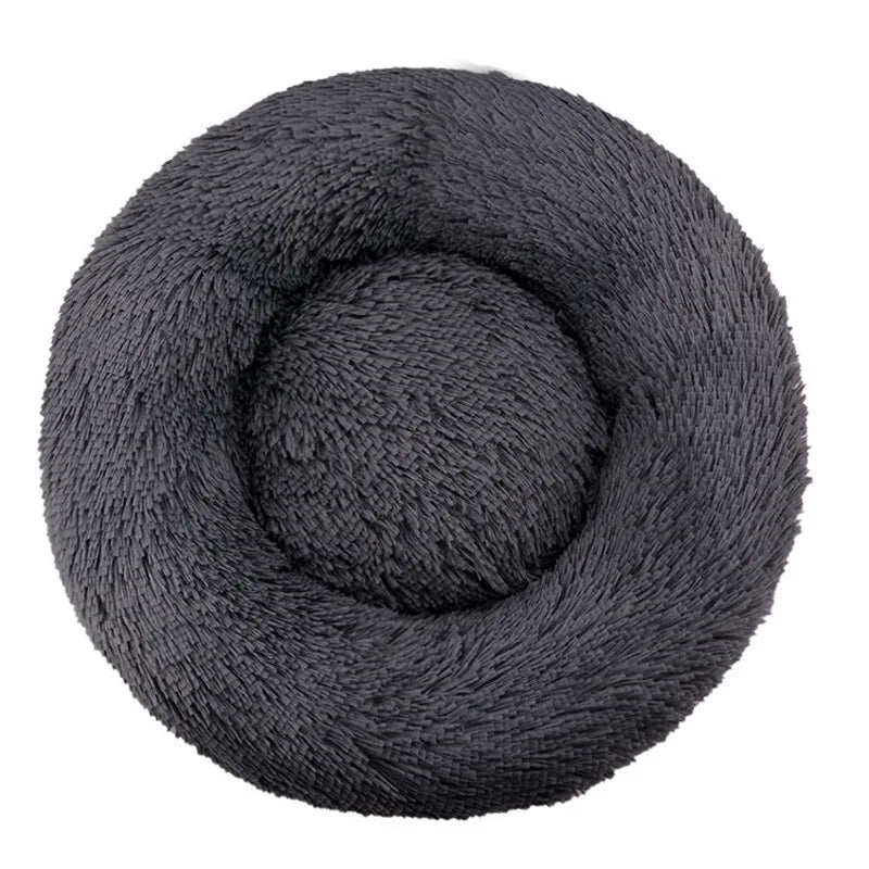 Round Plush Winter Dog & Cat Bed
