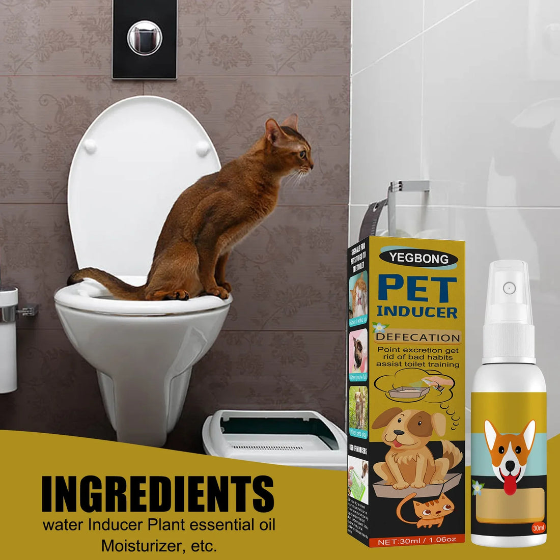 Dog & Cat Potty Training Spray – Urine & Stool Trainer