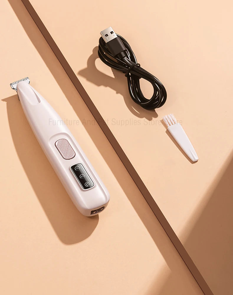 Waterproof Dog Paw Trimmer with LED Light & Display