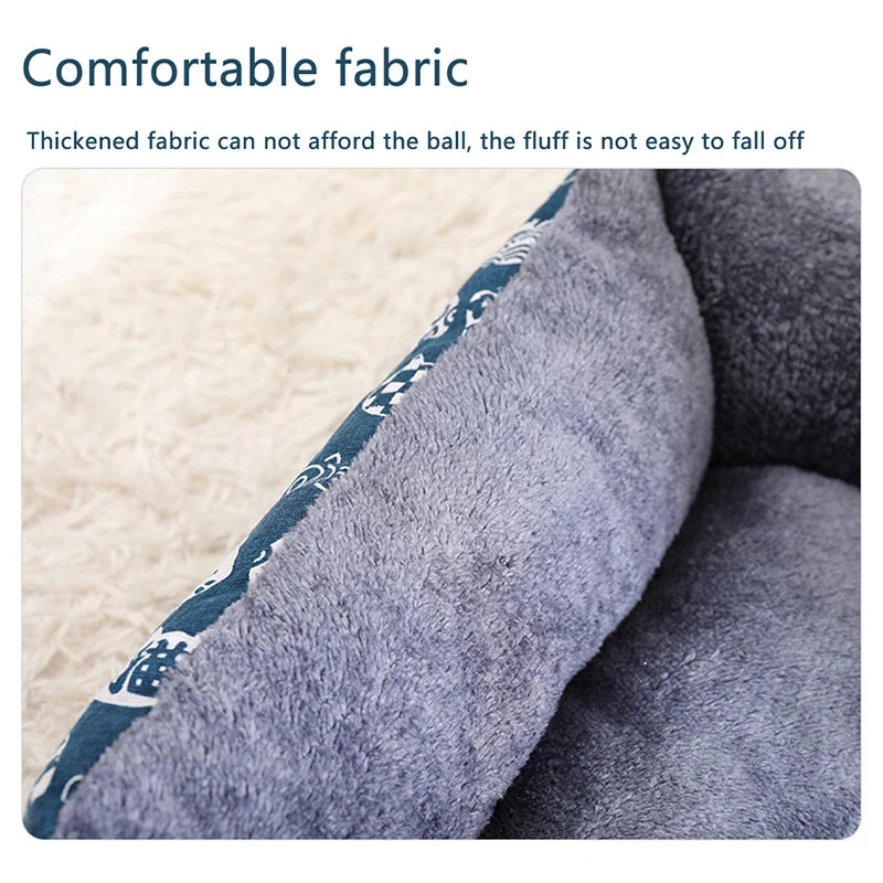 Large Warm Dog & Cat Bed with Thick Breathable Mat