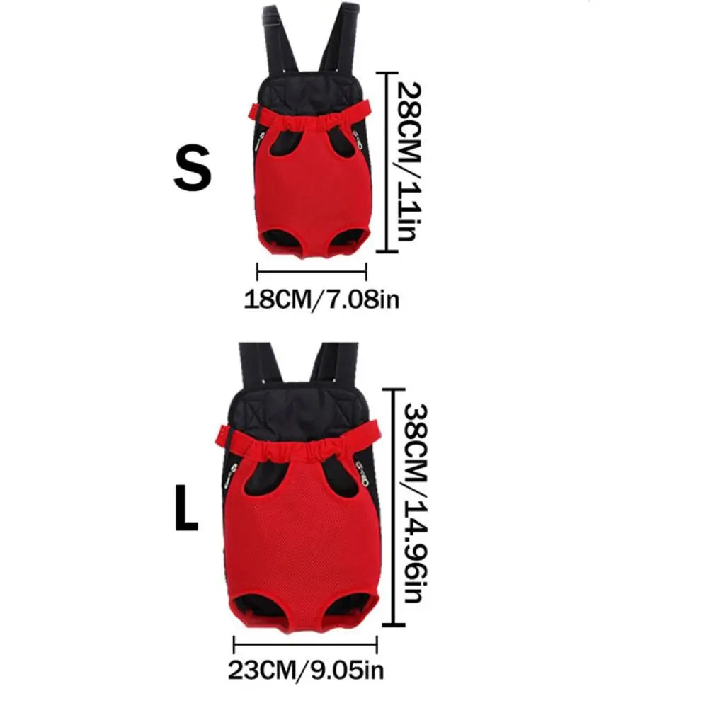 Legs Out Front Dog Carrier Backpack – Adjustable for Small Pets