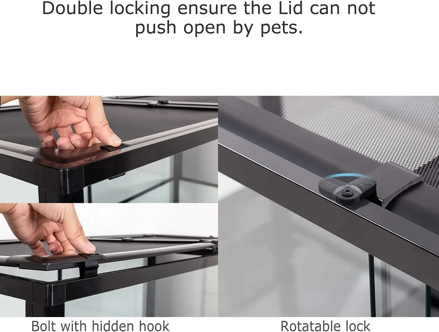 120 Gallon Large Reptile Terrarium with Sliding Door