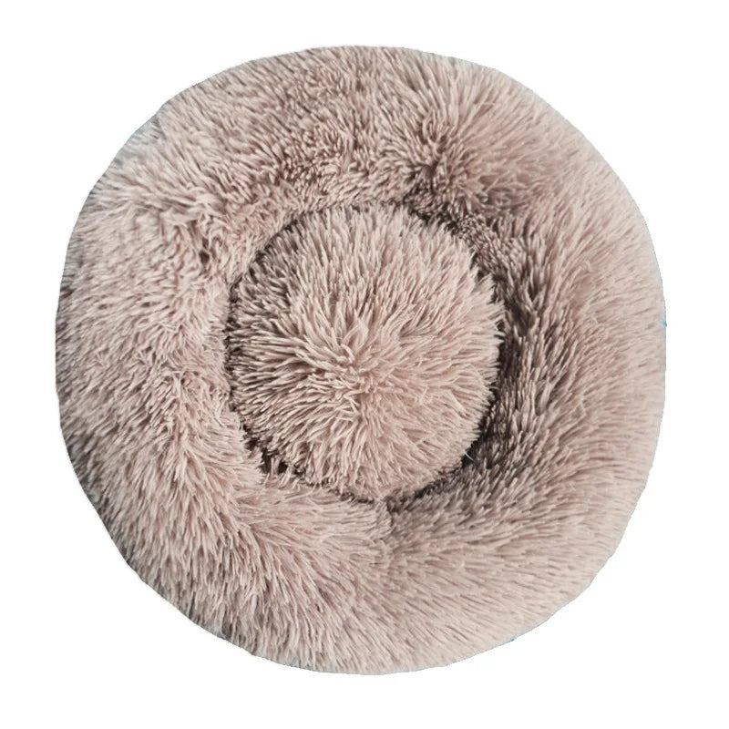 Round Plush Winter Dog & Cat Bed