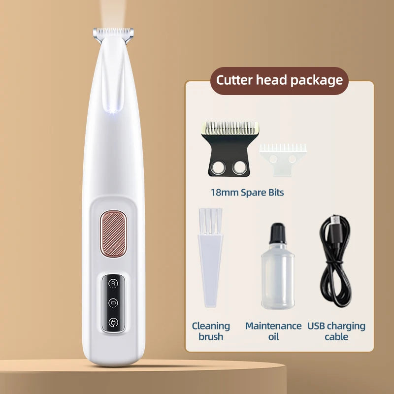 Electric Pet Groomer Trimmer – LED & Low Noise Design