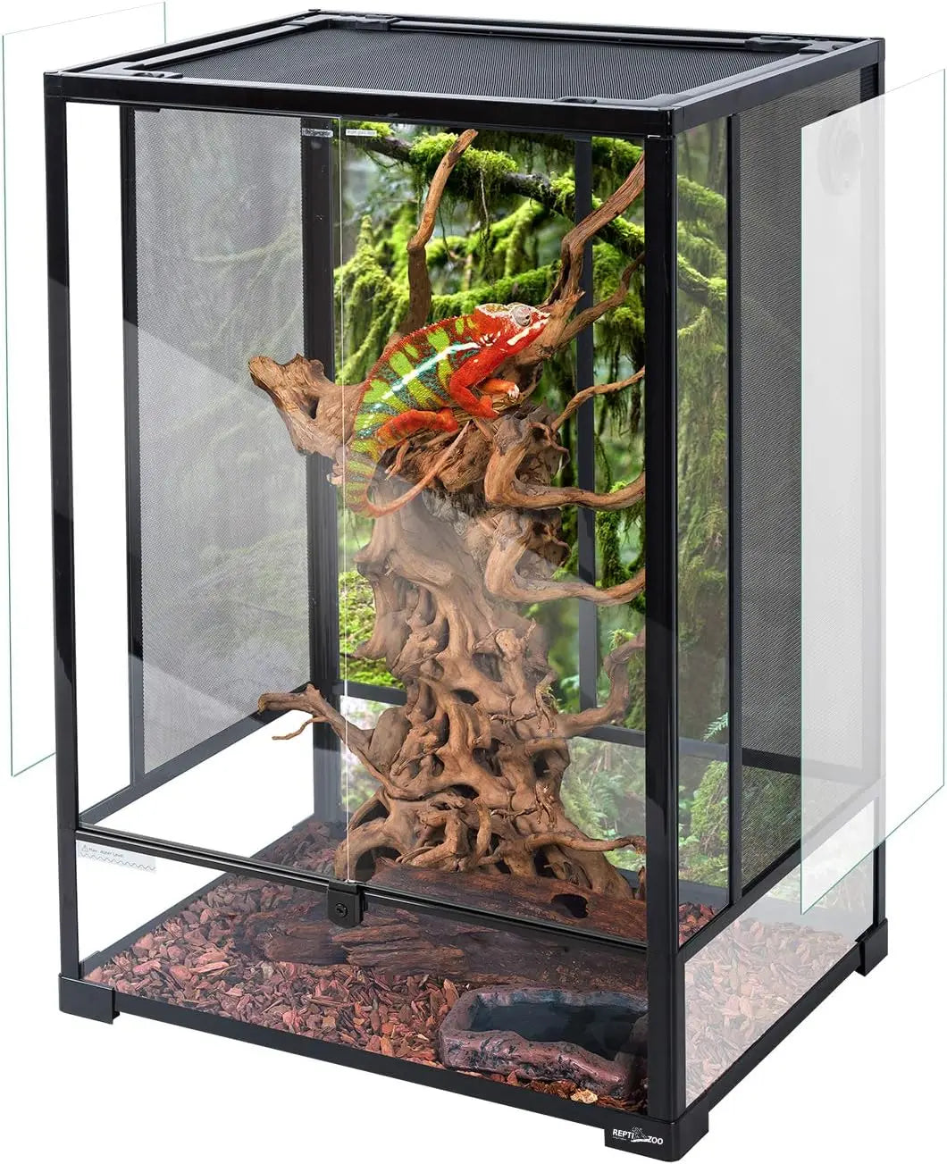 24" Tall Glass Reptile Terrarium with Double Doors