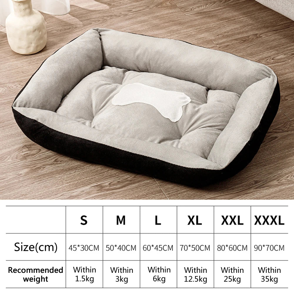 Large Warm Dog & Cat Bed with Thick Breathable Mat