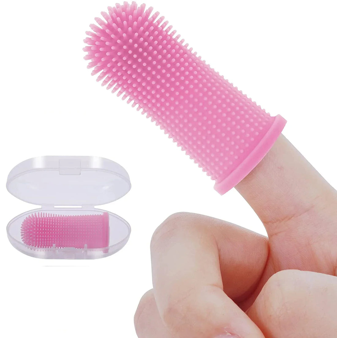 1PC Silicone Pet Finger Toothbrush – Soft & Safe for Dogs and Cats