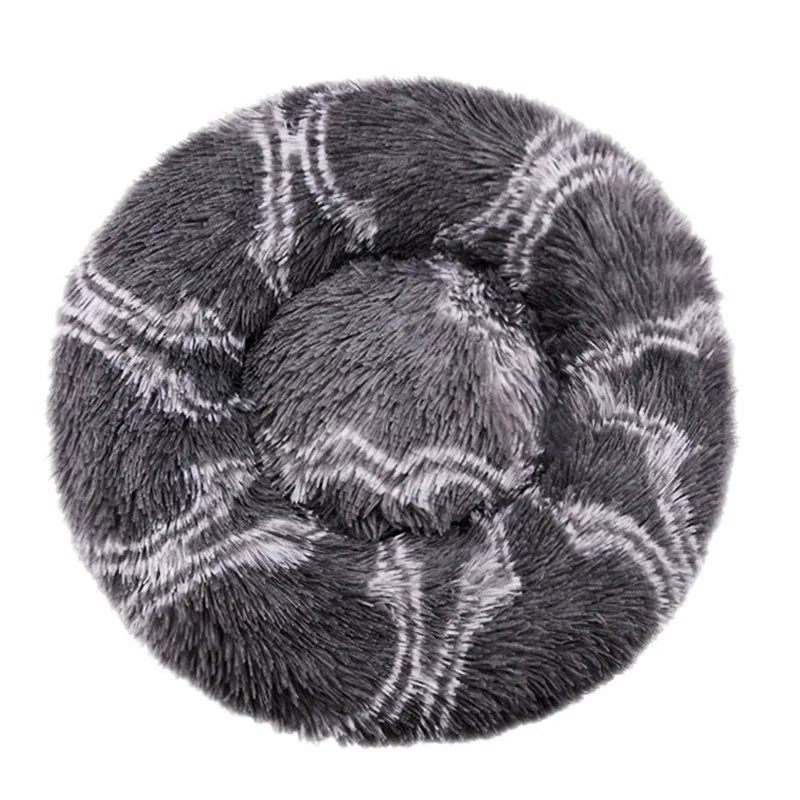 Round Plush Winter Dog & Cat Bed