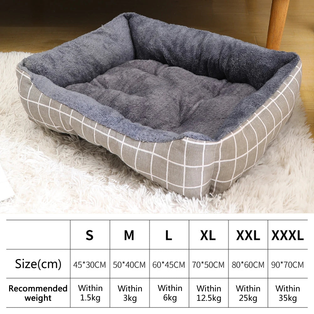 Large Warm Dog & Cat Bed with Thick Breathable Mat