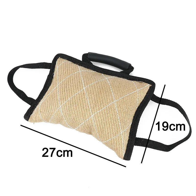 2- Handle Dog Bite Training Tug Pillow