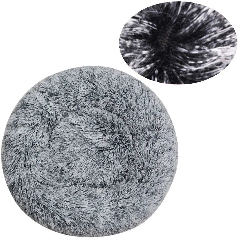 Round Plush Winter Dog & Cat Bed