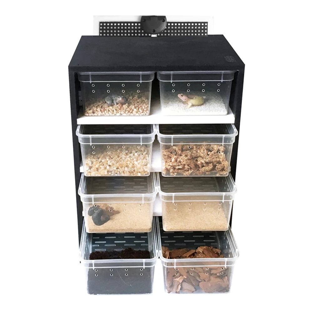 Reptile Carrier & Breeding Cabinet with Heating Pad