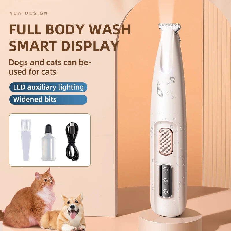 Electric Pet Groomer Trimmer – LED & Low Noise Design