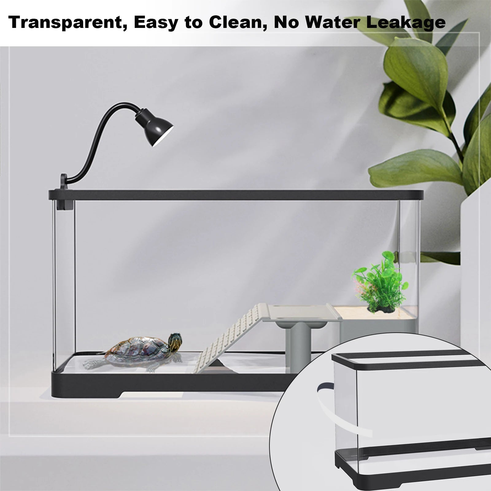 Acrylic Turtle Tank Habitat Kit with Basking Platform