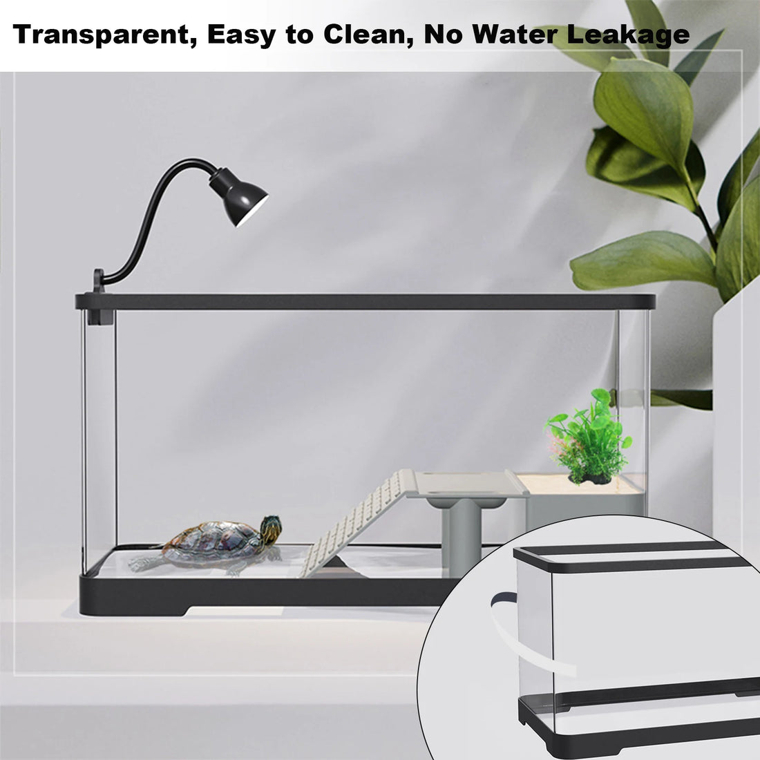 Acrylic Turtle Tank Habitat Kit with Basking Platform