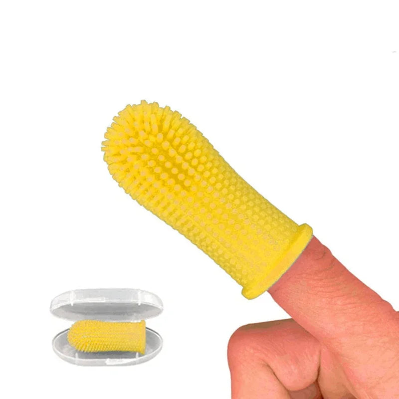 1PC Silicone Pet Finger Toothbrush – Soft & Safe for Dogs and Cats