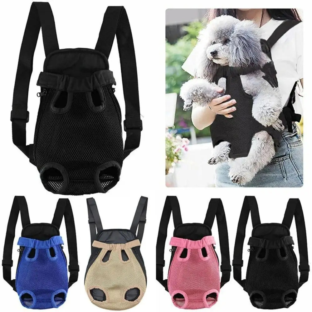 Legs Out Front Dog Carrier Backpack – Adjustable for Small Pets