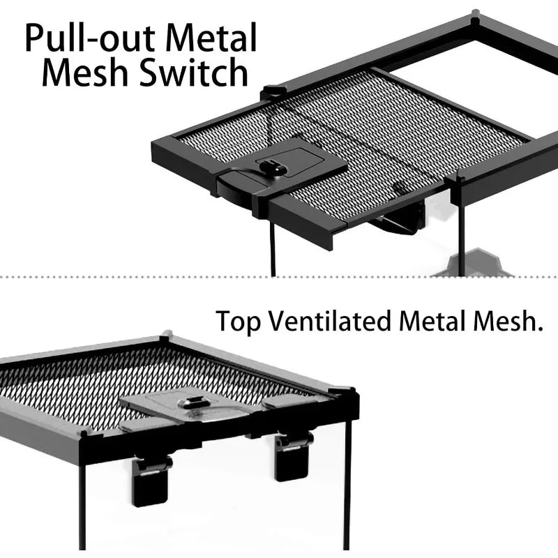9-Piece Vertical Reptile Terrarium Starter Kit 8"x8"x12"