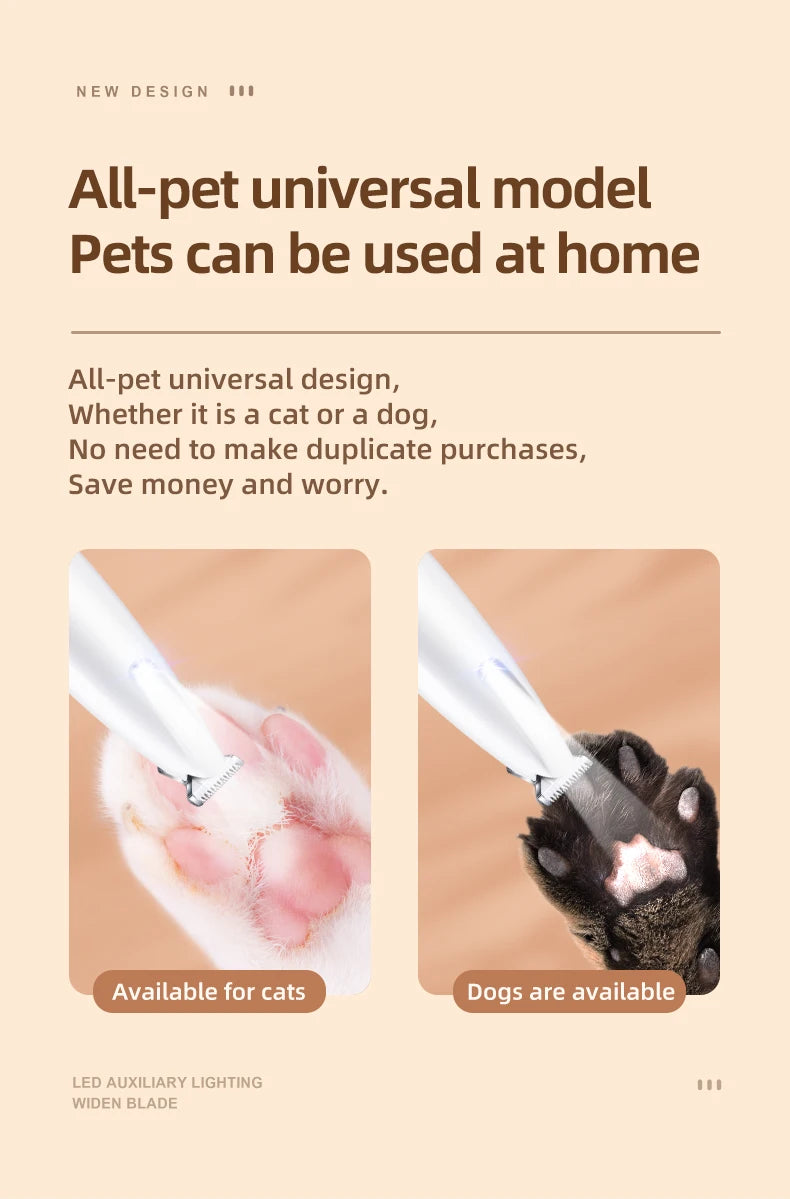 Electric Pet Groomer Trimmer – LED & Low Noise Design