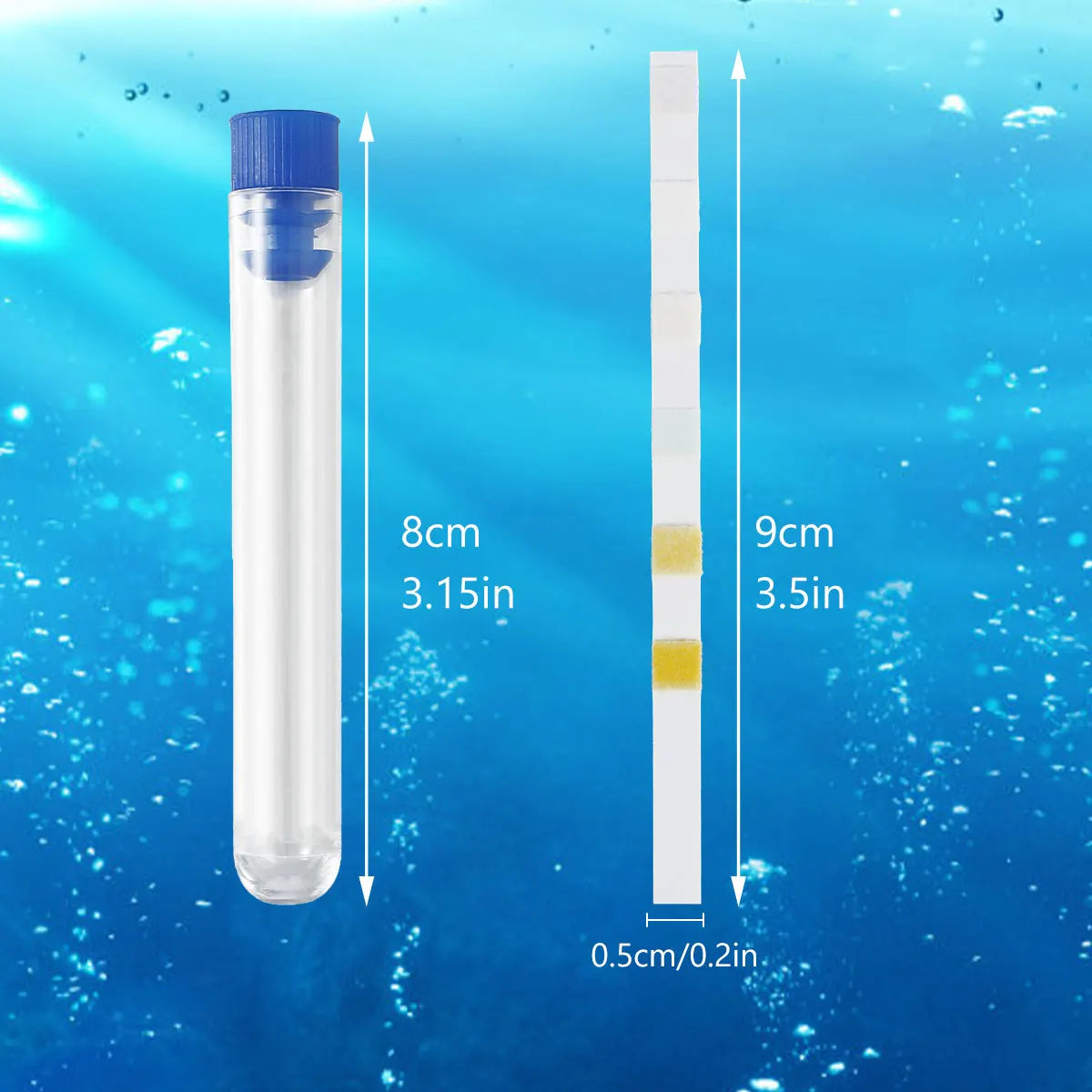5-17 in 1 Aquarium Test Strips Water Quality Test Strip Fish Tank Nitrate pH Hardness Test Strips Freshwater Saltwater Water Spa