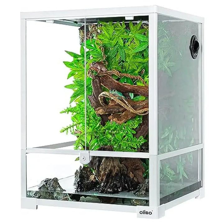 30 Gallon Glass Reptile Terrarium with Double Hinge Door