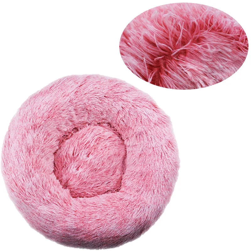 Round Plush Winter Dog & Cat Bed
