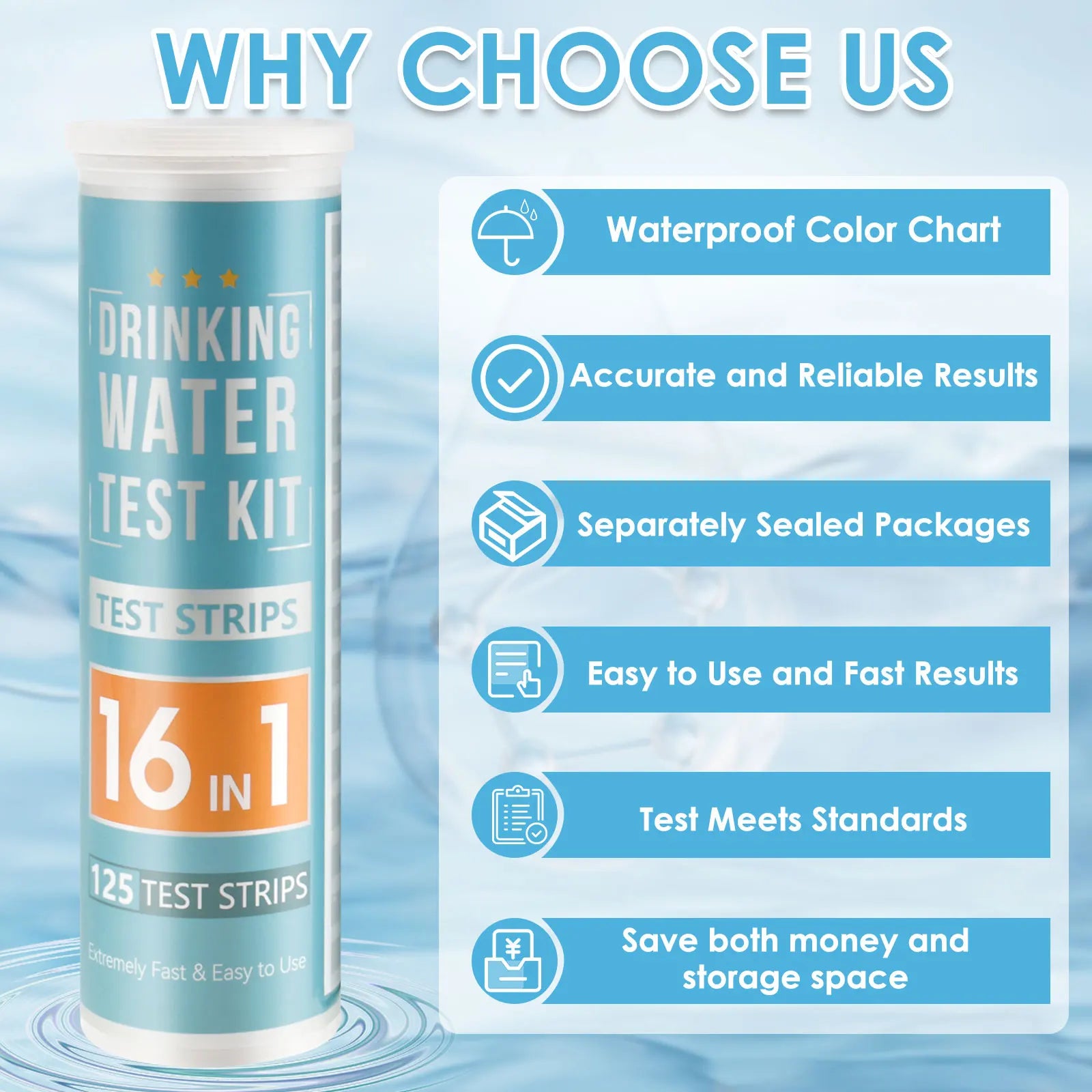 5-17 in 1 Aquarium Test Strips Water Quality Test Strip Fish Tank Nitrate pH Hardness Test Strips Freshwater Saltwater Water Spa