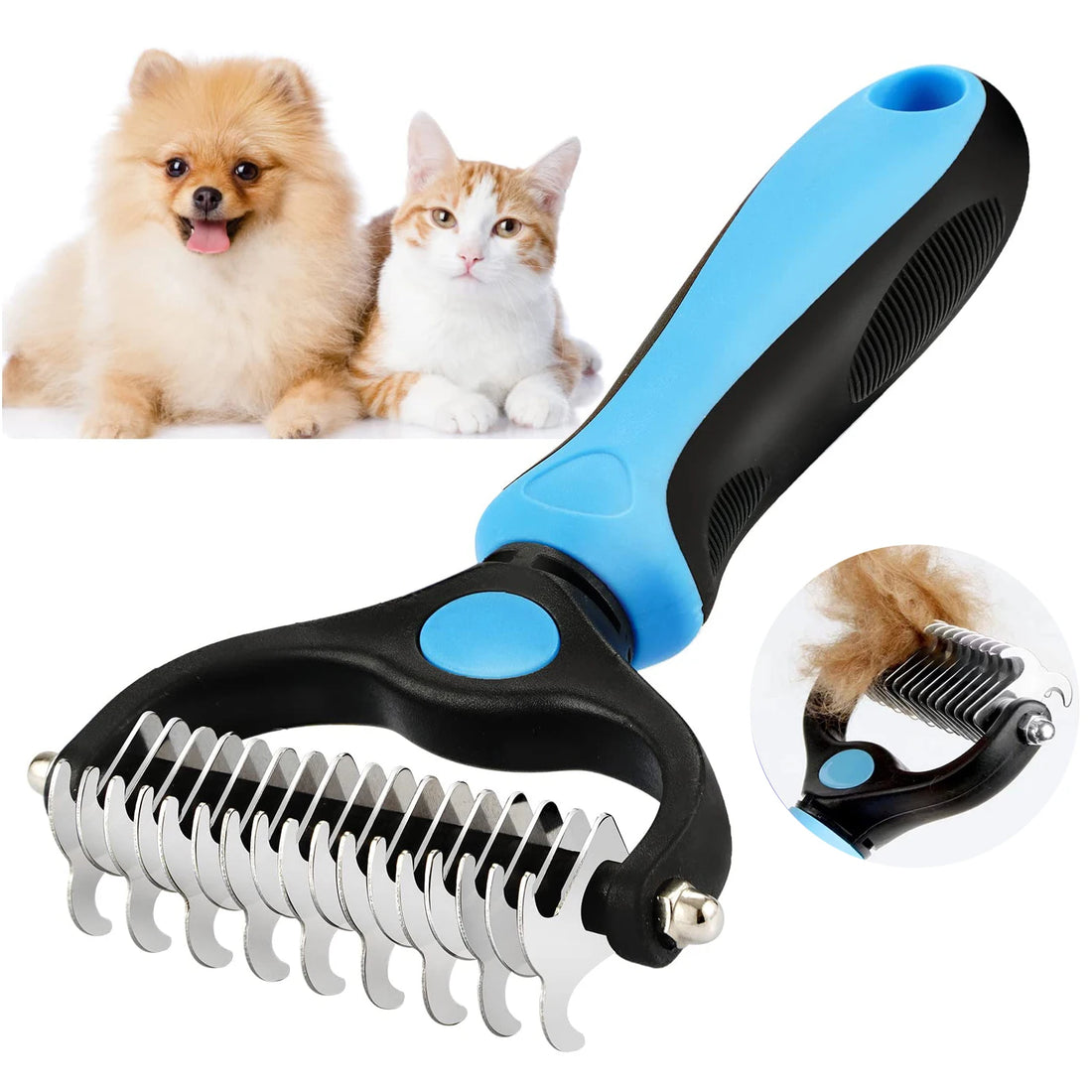 Professional Pet Deshedding & Knot Cutter Brush