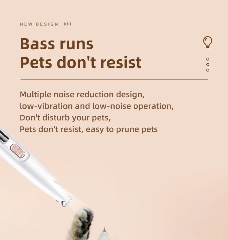 Electric Pet Groomer Trimmer – LED & Low Noise Design