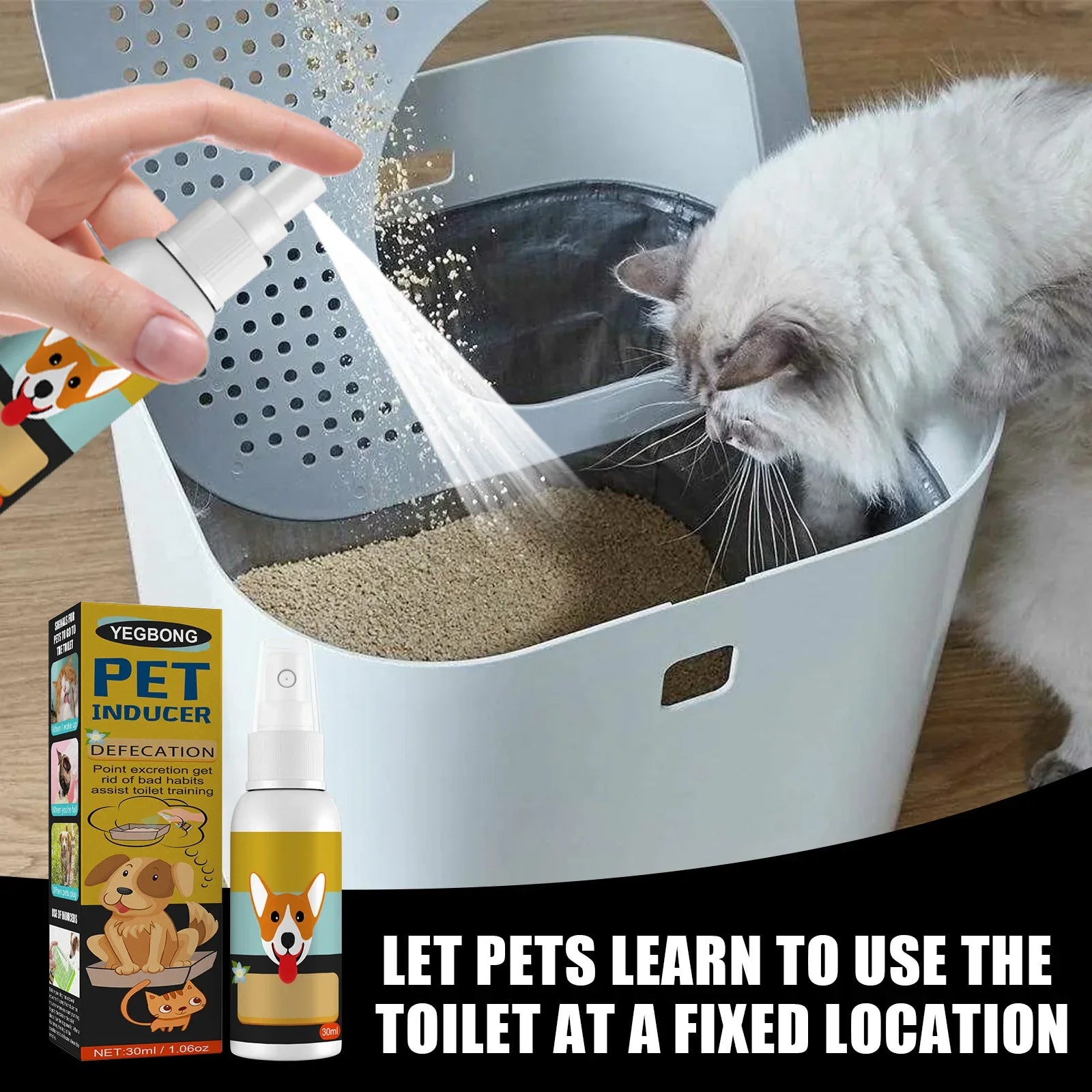 Dog & Cat Potty Training Spray – Urine & Stool Trainer