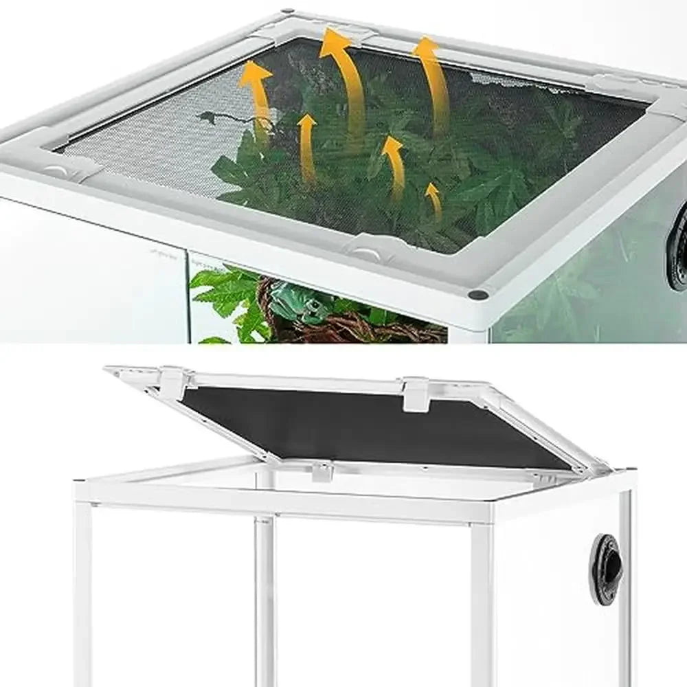 30 Gallon Glass Reptile Terrarium with Double Hinge Door